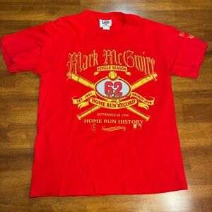Vtg Mark McGuire Home Run Record T-Shirt Mens Lee Cardinals 90s. CLEAN! Medium